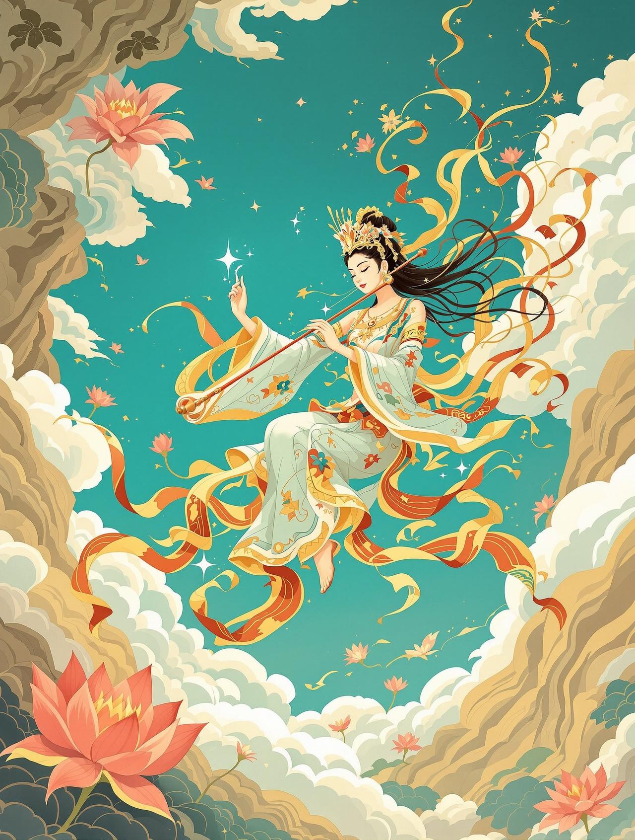 敦煌·飞天壁画 - 动漫网址推荐古风国漫
